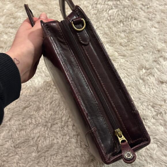 Franklin Covey Vintage Burgundy Full Grain Leather Zip Planner Binder Handle - Picture 5 of 11